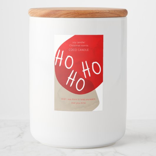 Weihnachtskandale Lebensmitteletikett (Vorderseite)