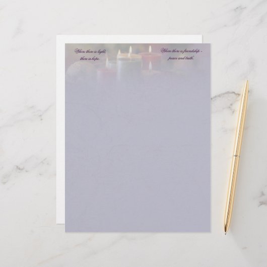 Weihnachtskandellerie (Vorderseite/Rückseite Beispiel)