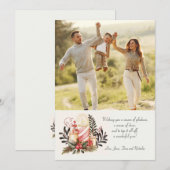 Weihnachtskandeln Foto Weihnachtskarte Feiertagskarte (Vorne/Hinten)