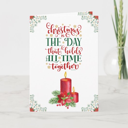 Weihnachtskandeln Weihnachtsgrüße Karte (Vorderseite)