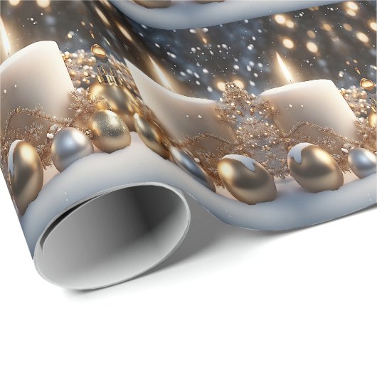 Weihnachtskandeln - Wrapping Paper Geschenkpapier (Rolleneckpunkt)