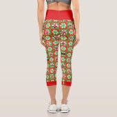 Weihnachtskandies Faces Capri Leggings (Rückseite)