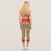 Weihnachtskandies Faces Capri Leggings (Rückseite)