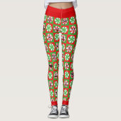 Weihnachtskandies Faces Leggings (Vorderseite)
