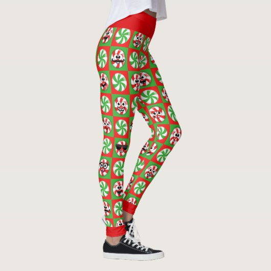Weihnachtskandies Faces Leggings (Rechts)