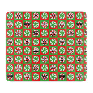 Weihnachtskandies Faces Schneidebrett