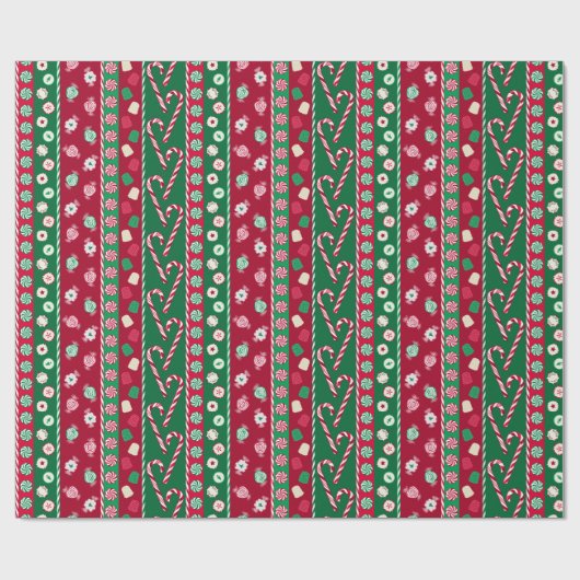 Weihnachtskandies Geschenkpapier (Flach)