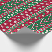 Weihnachtskandies Geschenkpapier (Ecke)