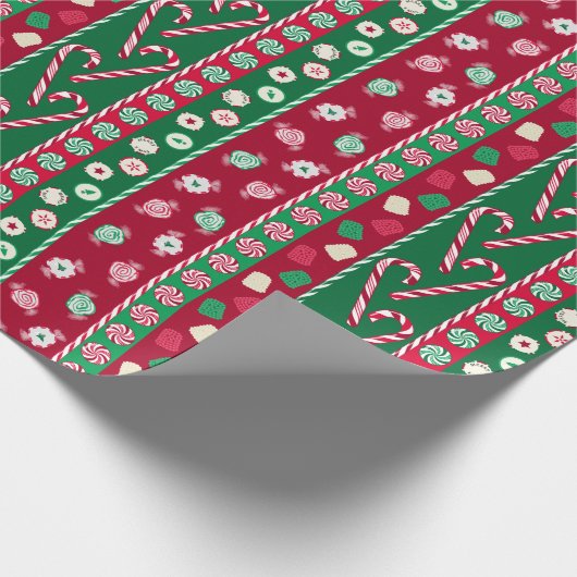 Weihnachtskandies Geschenkpapier (Ecke)