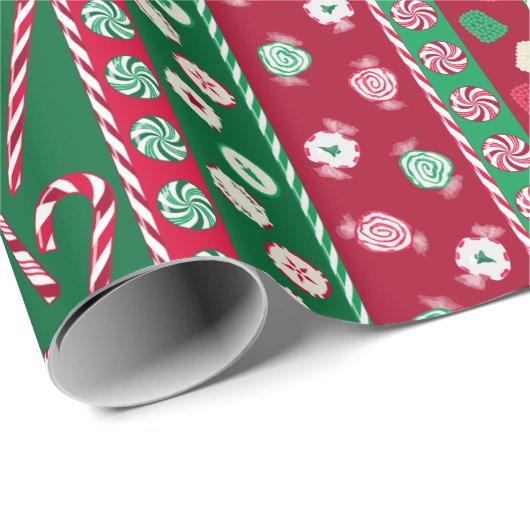 Weihnachtskandies Geschenkpapier (Rolleneckpunkt)