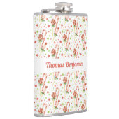 Weihnachtskandies Muster Personalisiert Flask Flachmann (Rechts)