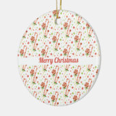Weihnachtskandies Muster Personalisierte Ornamente (Links)