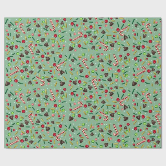 Weihnachtskandies-Wrapping-Papier Geschenkpapier (Flach)
