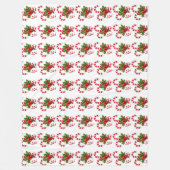 Weihnachtskandinchen Fleecedecke (Vorderseite)