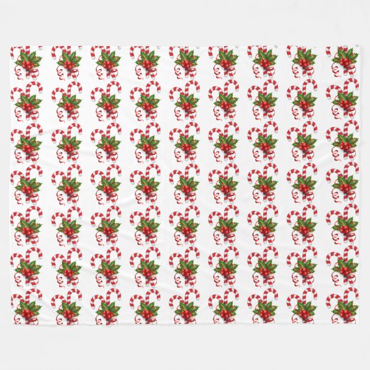 Weihnachtskandinchen Fleecedecke (Vorderseite (Horizontal))