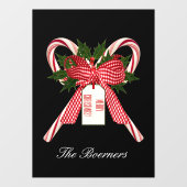 Weihnachtskandinchen Frontfenster Türklammern Fensteraufkleber (Blatt)