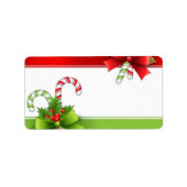 Weihnachtskandinchen Mailadresse Labels Adressaufkleber (Vorne)