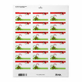 Weihnachtskandinchen Mailadresse Labels Adressaufkleber (Vorne)