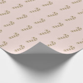 Weihnachtskandinchen Rosa Goldmuster niedlich Geschenkpapier (Ecke)