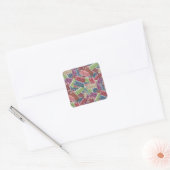 Weihnachtskandinchen-SQUARE-STICKERS Quadratischer Aufkleber (Umschlag)