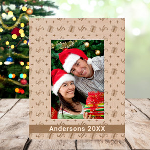 Weihnachtskandinchen und Geschenke Muster Name 12x Geätzte Rahmen