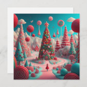 Weihnachtskandinchen Weihnachtskarte Feiertagskarte (Vorne/Hinten)