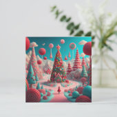 Weihnachtskandinchen Weihnachtskarte Feiertagskarte (Stehend Vorderseite)