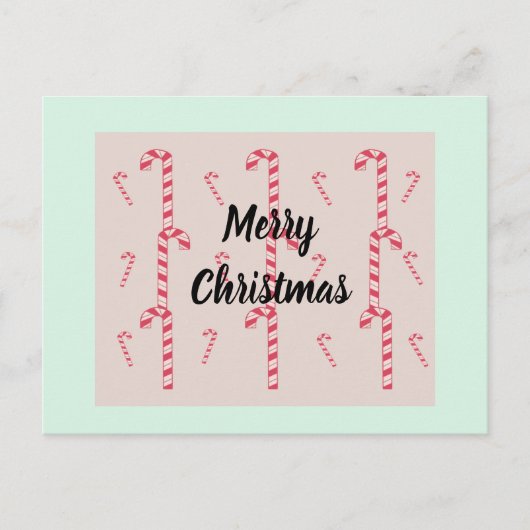 Weihnachtskandinenkarte Feiertagspostkarte (Vorderseite)