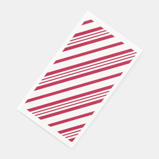 Weihnachtskandinenstreifen Serviette (Ecke)