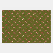 Weihnachtskandinken Rote Olivenmoos niedlich Geschenkpapier Set (Vorderseite 3)