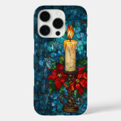 Weihnachtskandle gesteinigt Glas Design Case-Mate iPhone Hülle (Rückseite)