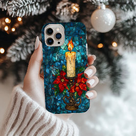 Weihnachtskandle gesteinigt Glas Design iPhone 16 Pro Hülle