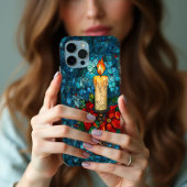 Weihnachtskandle gesteinigt Glas Design Case-Mate iPhone Hülle