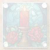 Weihnachtskandle Hartglas Glasuntersetzer (Rückseite)