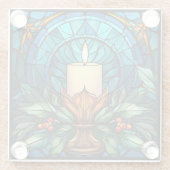 Weihnachtskandle Hartglas Glasuntersetzer (Rückseite)