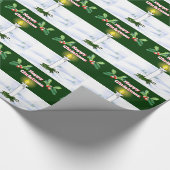 Weihnachtskandle, Heilige Snowboardbeeren, Schnees Geschenkpapier (Ecke)