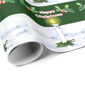Weihnachtskandle, Heilige Snowboardbeeren, Schnees Geschenkpapier (Rolleneckpunkt)