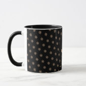 Weihnachtskandle Holly Snowflakes Black and Gold Tasse (Links)