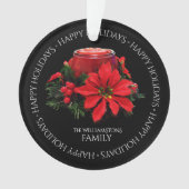 Weihnachtskandle, Holly und Poinsettia Ornament (Vorderseite)