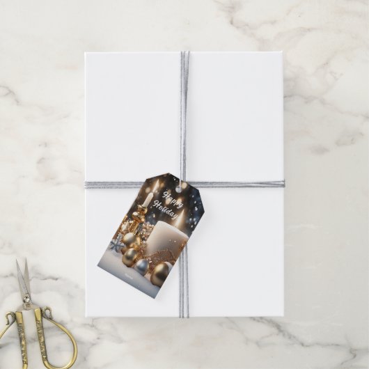 Weihnachtskandles - ein Geschenk Tag Geschenkanhänger (Mit Garn)