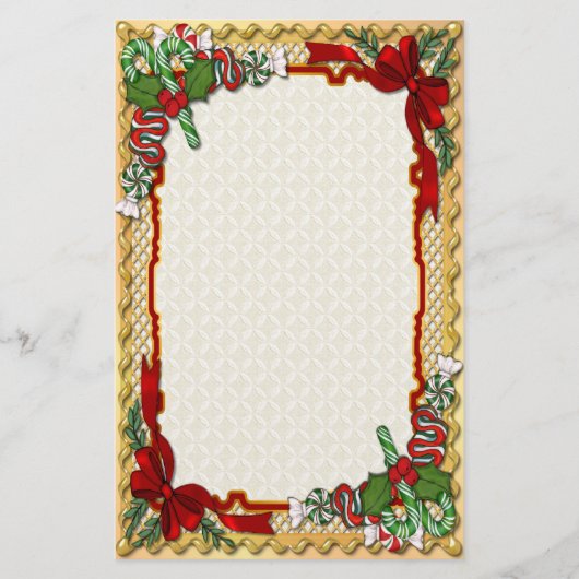 Weihnachtskandy Briefpapier (Vorderseite)
