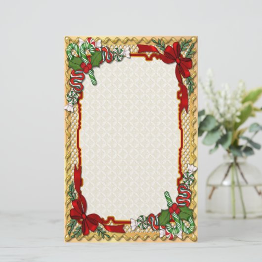 Weihnachtskandy Briefpapier (Stehend Vorderseite)