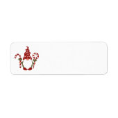 Weihnachtskandy Cane Gnome Address Labels (Vorne)