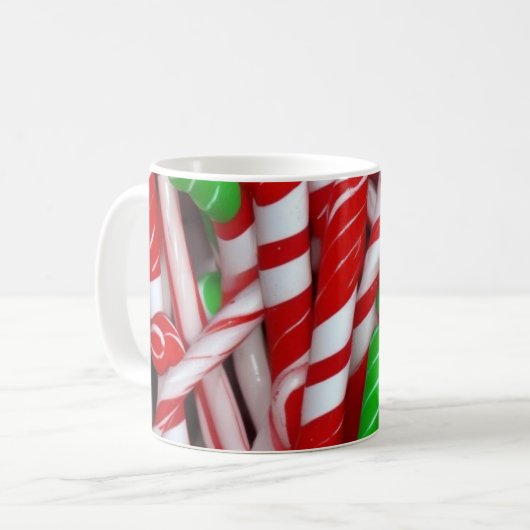 Weihnachtskandy Cane Holiday Tasse (Vorderseite Links)