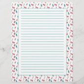 Weihnachtskandy Cane Muster Rezept Papier (Rückseite)