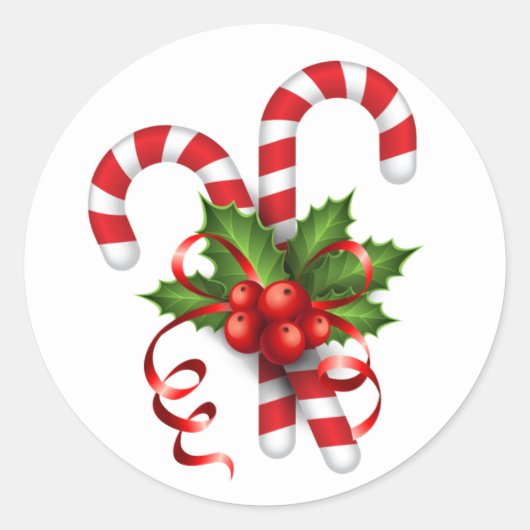 Weihnachtskandy Cane Stickers (Vorderseite)