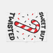 Weihnachtskandy Cane Sweet aber getickt Fleecedecke (Vorderseite (Horizontal))