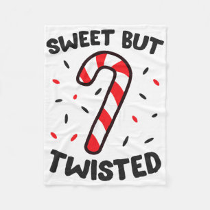 Weihnachtskandy Cane Sweet aber getickt Fleecedecke