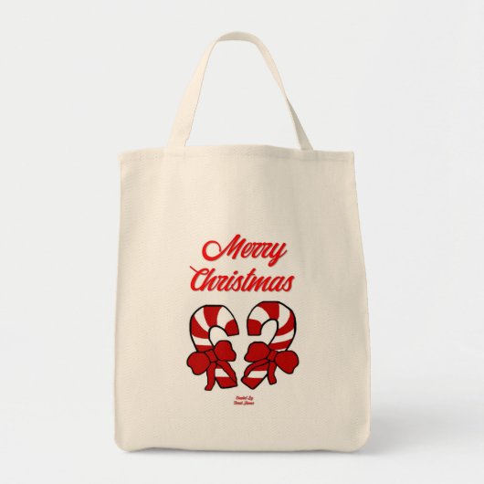 Weihnachtskandy Canes Grocery Tasche (Vorne)