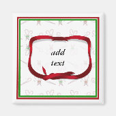 Weihnachtskandy Canes Hintergrund Magnet (Vorne)